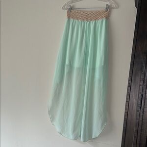 Mint Green Chiffon Skirt